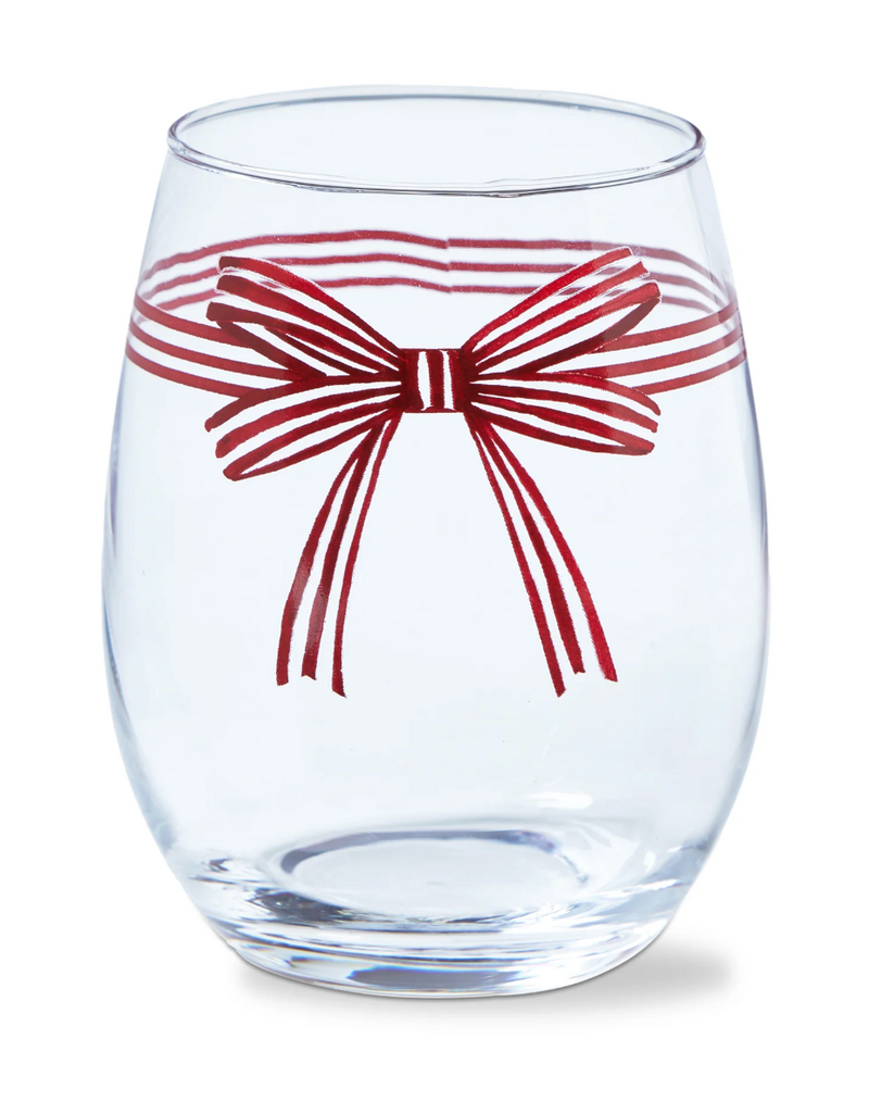 TAG BOW STEMLESS WINE GLASS