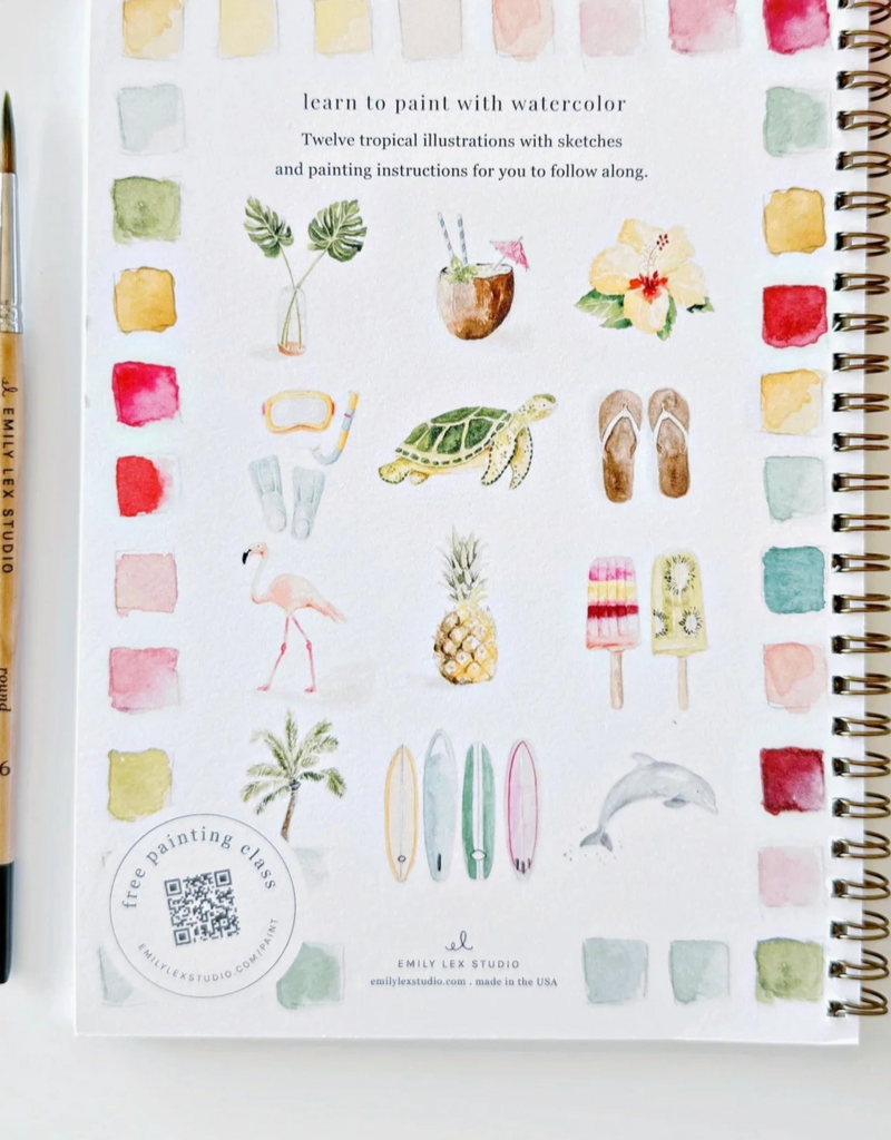 EMILY LEX STUDIO WATERCOLOR WORKBOOK TROPICAL