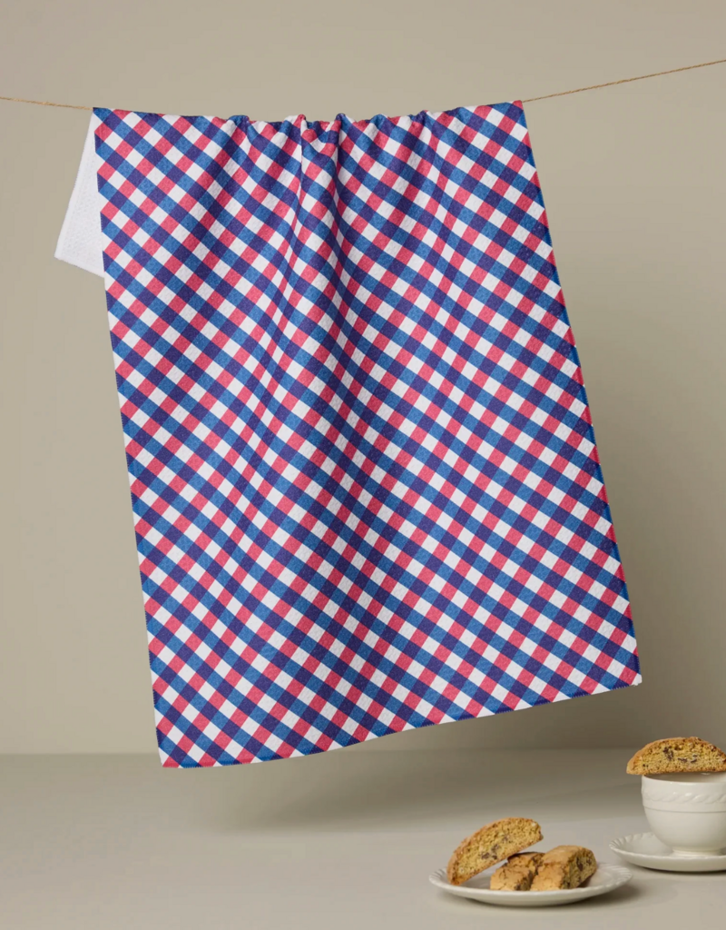 GEOMETRY HERITAGE CHECK TEA TOWEL