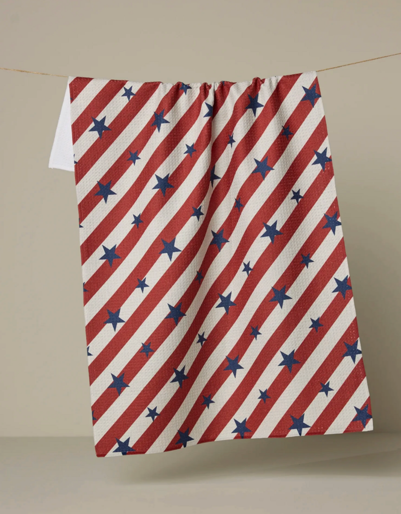 GEOMETRY PATRIOTIC STRIPE TEA TOWEL