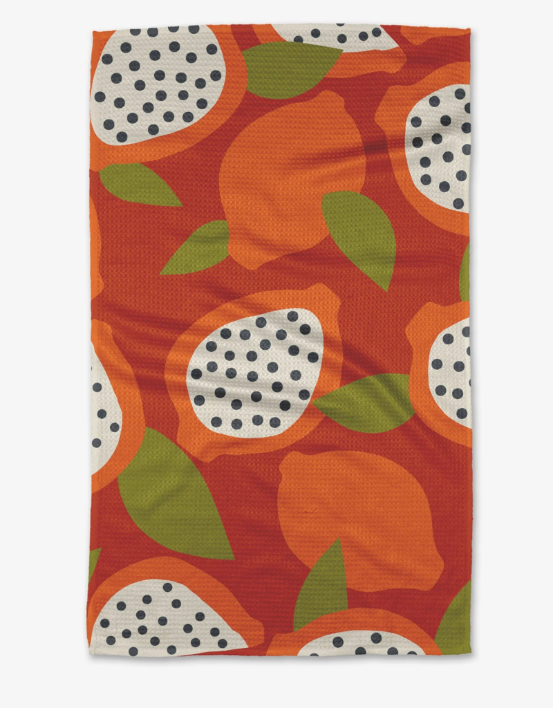 GEOMETRY PAPAYA PLAYTIME TEA TOWEL