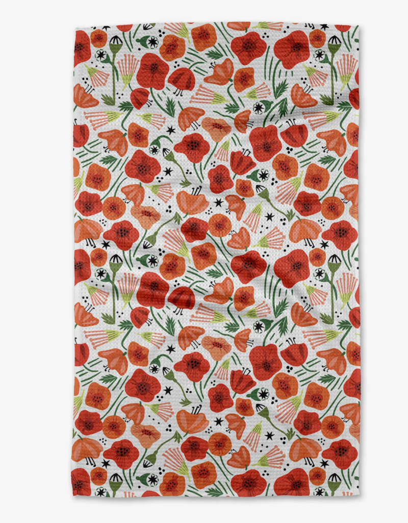 GEOMETRY POPPY POWER TEA TOWEL