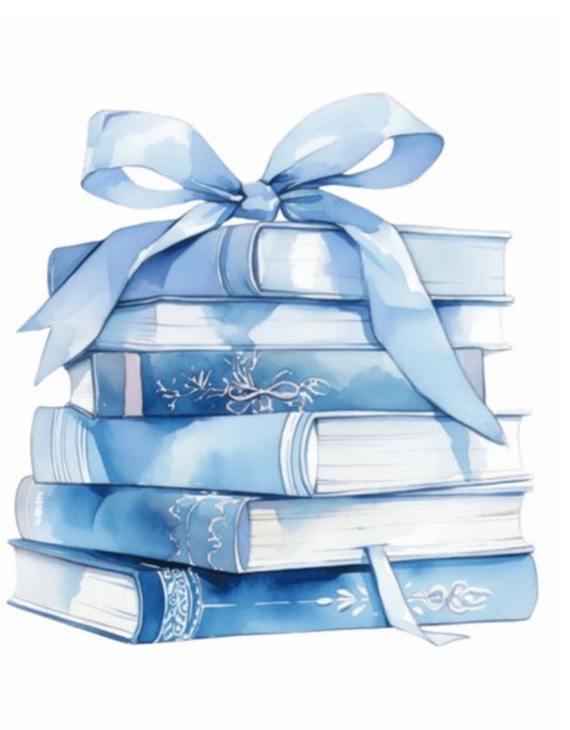 GET SASSYS BLUE BOOK STACK TEA TOWEL