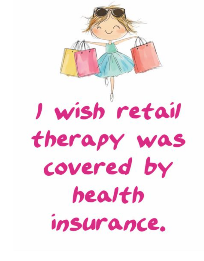 GET SASSYS I WISH RETAIL THERAPY TEA TOWEL