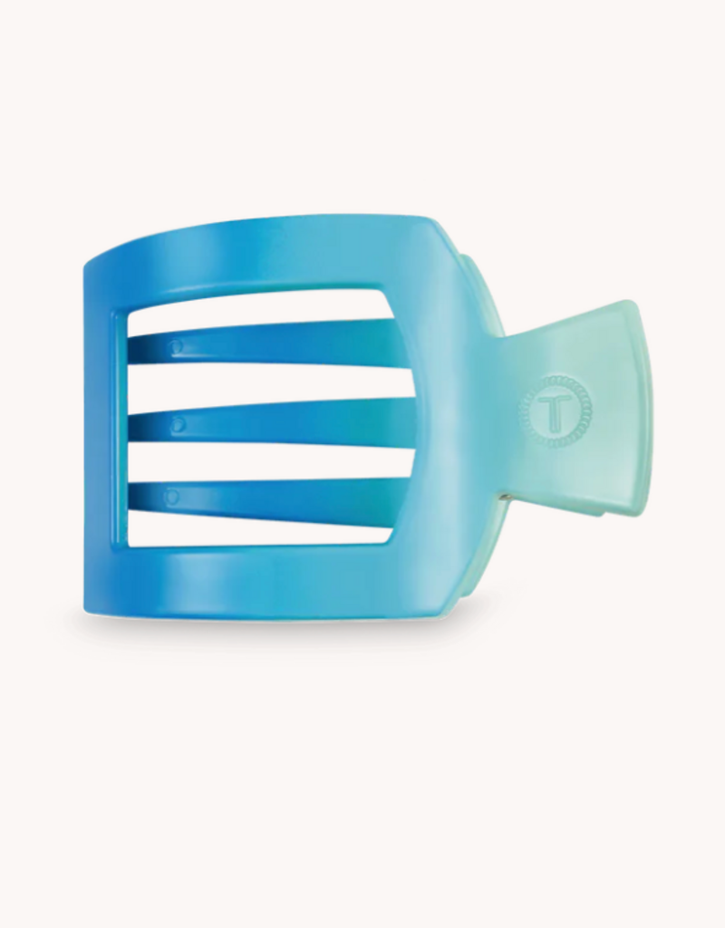 TELETIES SMALL FLAT SQUARE HAIR CLIP-POOLSIDE