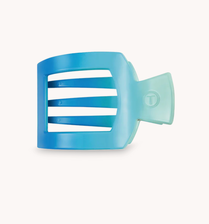 TELETIES SMALL FLAT SQUARE HAIR CLIP-POOLSIDE