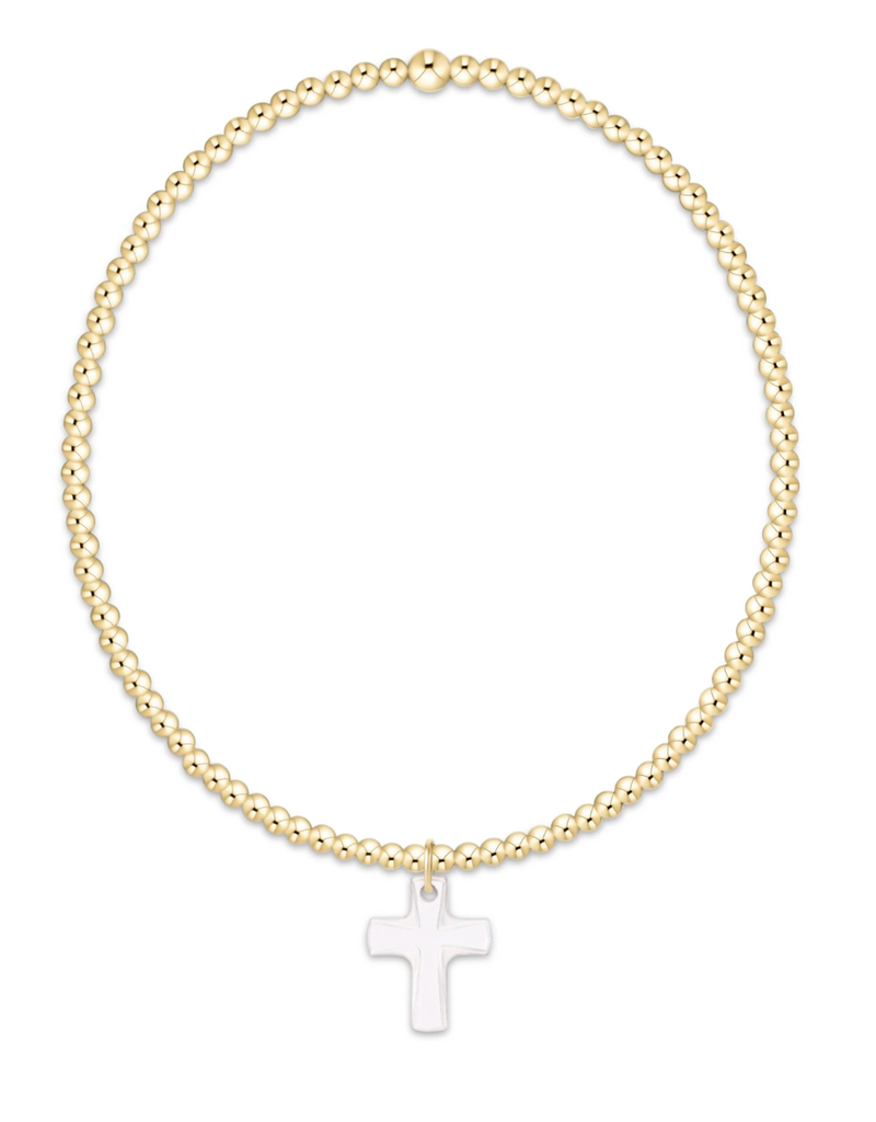ENEWTON Classic Gold 2mm Bracelet -Blessed Crystal Charm