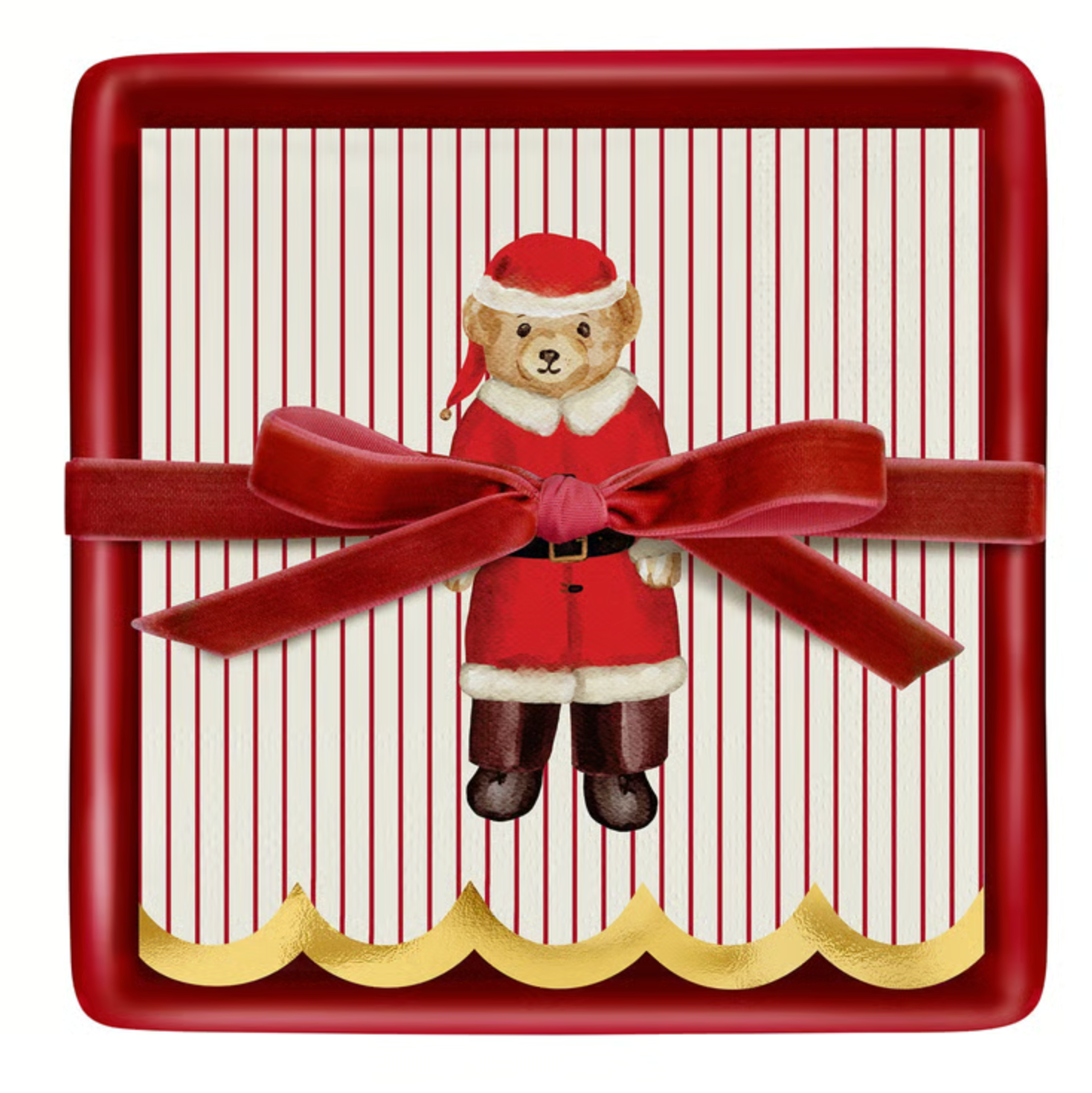 SANTA BARBARA MERRY BEAR COCKTAIL NAPKIN SET