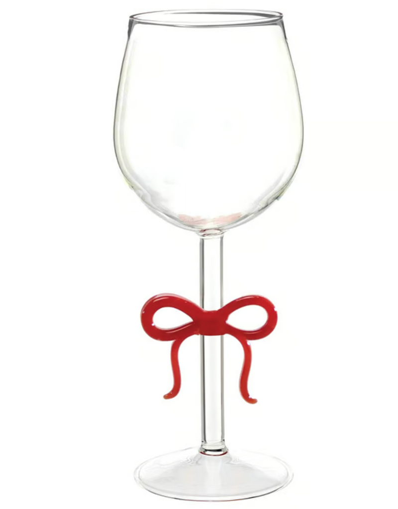 SANTA BARBARA RED BOW WINE GLASS