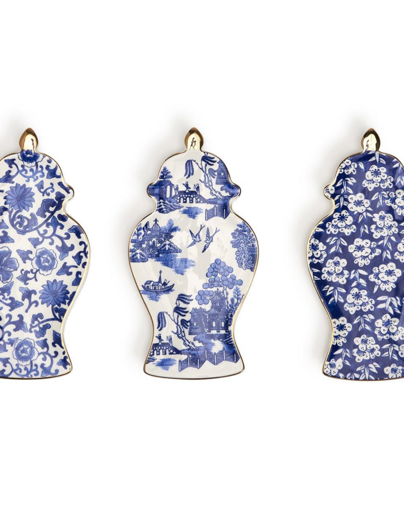 TWO'S COMPANY GINGER JAR TRINKET TRAYS