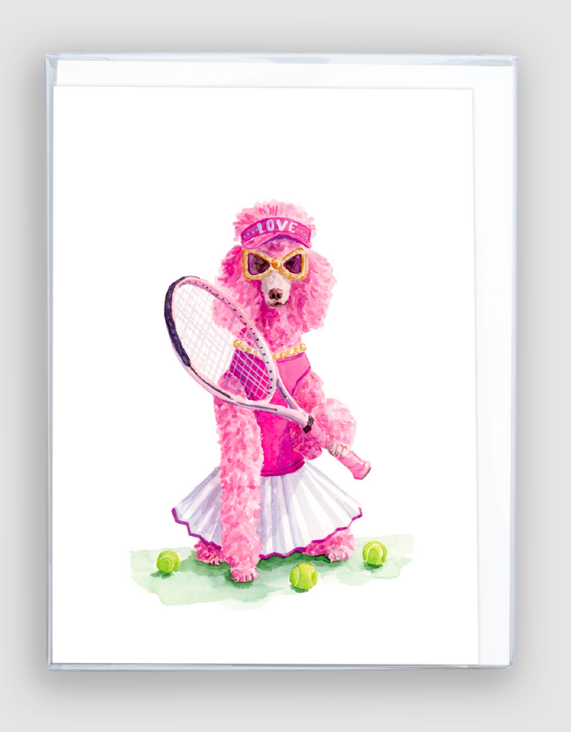 TAYLOR PALADINO TENNIS  POODLE BLANK CARD