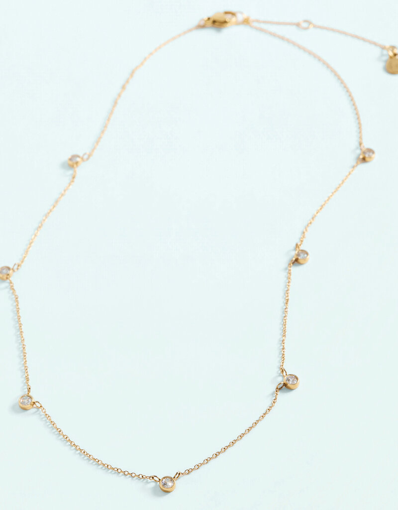 SP LIGHTHOUSE STATION NECKLACE 16'' CZ