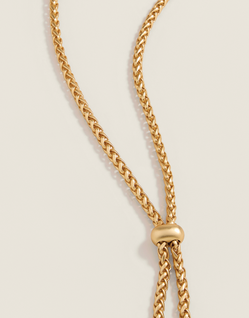 GODDESS LARIAT NECKLACE 18'' GOLD
