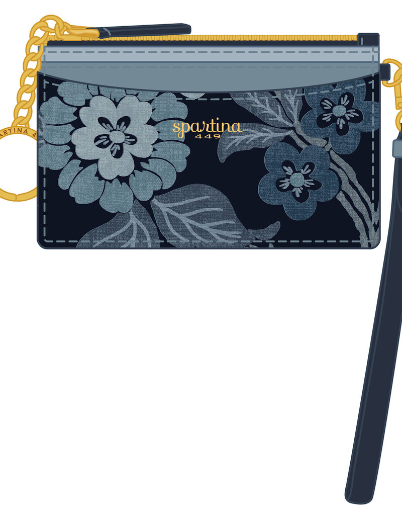 SLIMCARD COINPURSE JAPONICA FLORAL NAVY