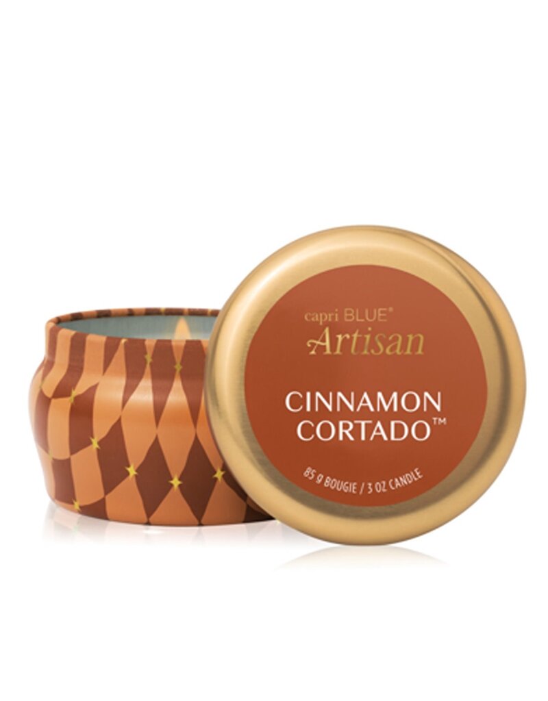 CAPRI BLUE Cinnamon Cortado Artisan Winter Bazaar Mini Tin