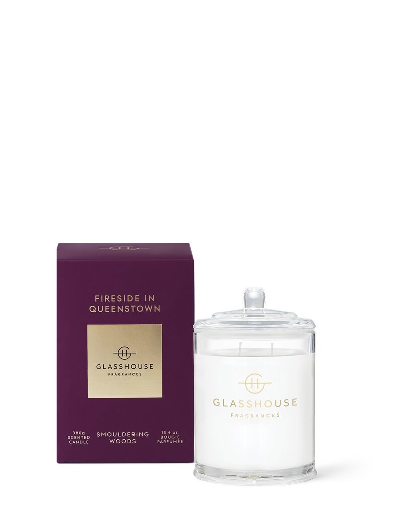 GLASSHOUSE FRAGRANCES 13.4 OZ CANDLE-FIRESIDE IN QUEENSTON