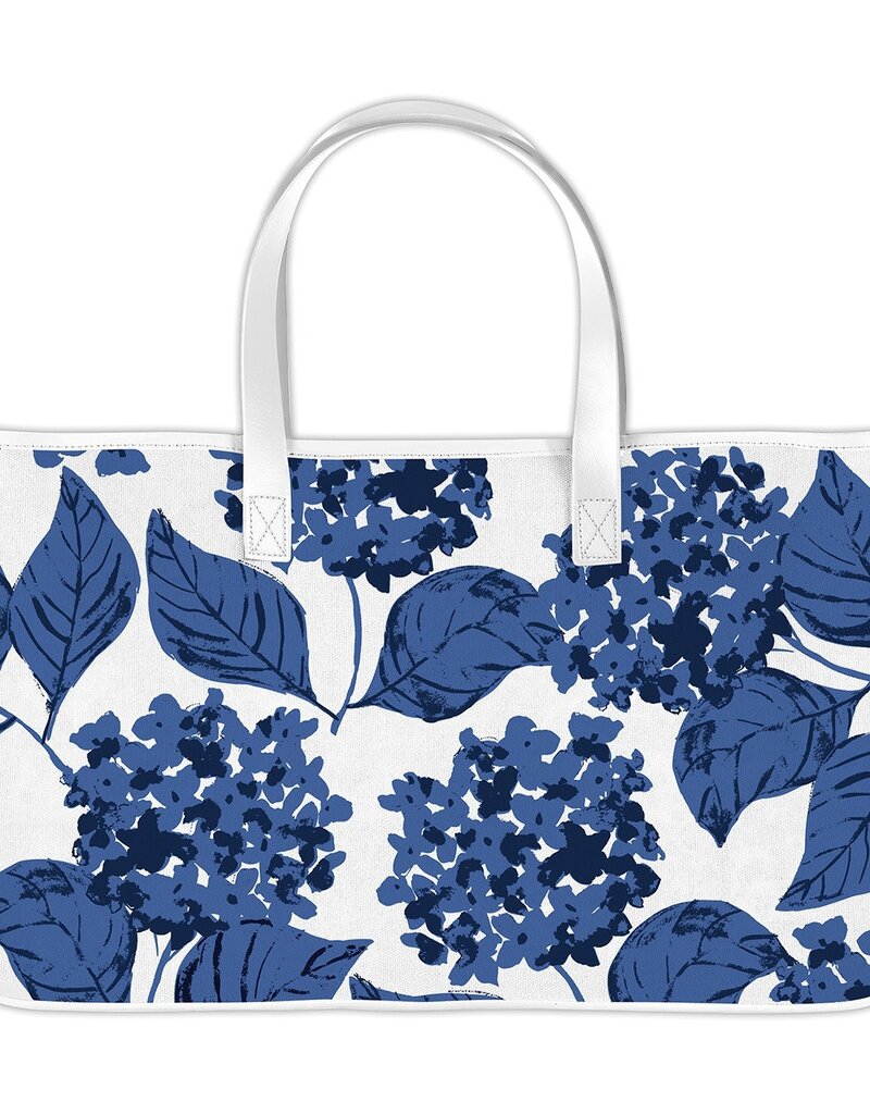 SANTA BARBARA CANVAS TOTE-BLUE HYDRANGEA
