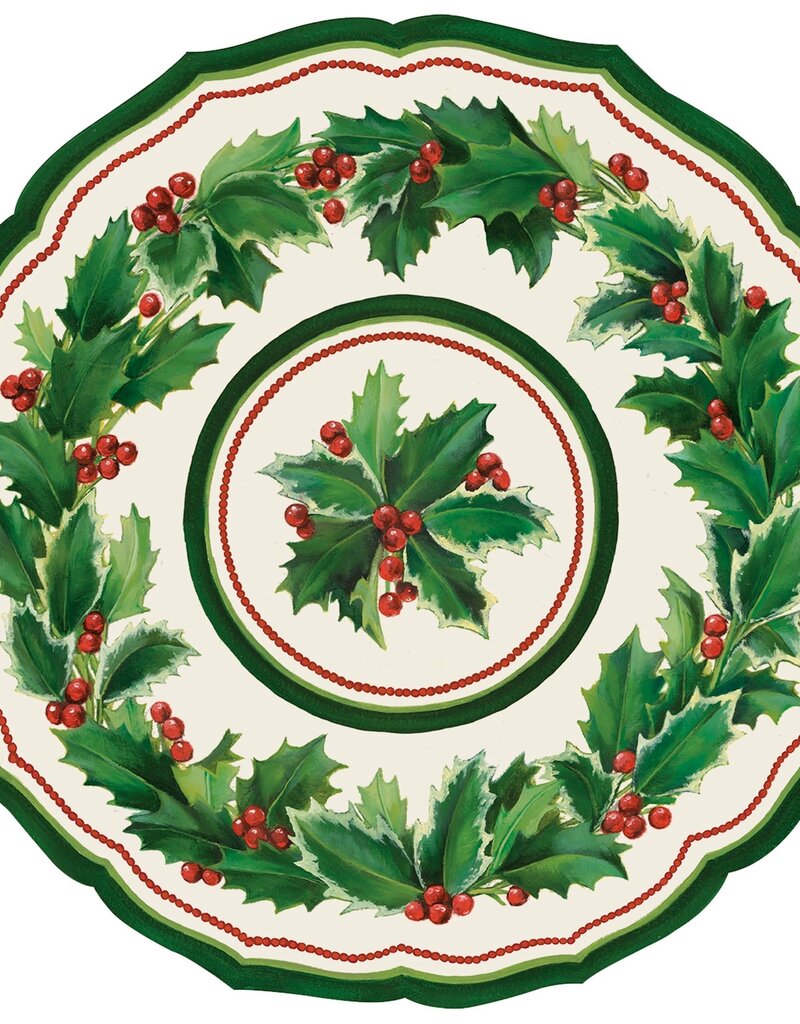 HESTER & COOK DIE-CUT HOLIDAY HOLLY CHINA