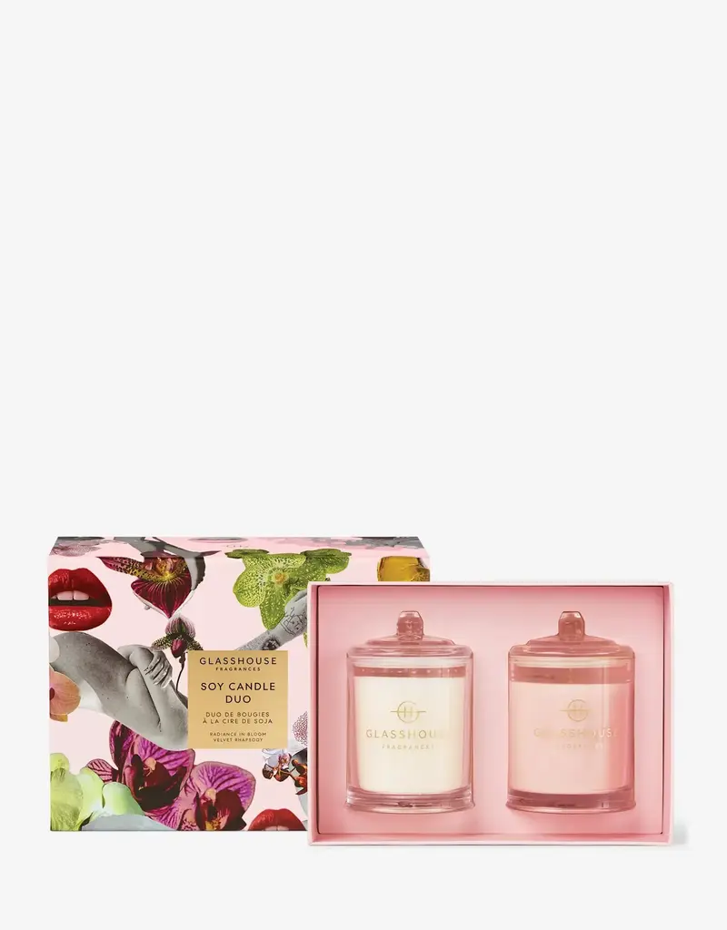 GLASSHOUSE FRAGRANCES MOTHER'S DAY-RADIANCE IN BLOOM CANDLE DUO