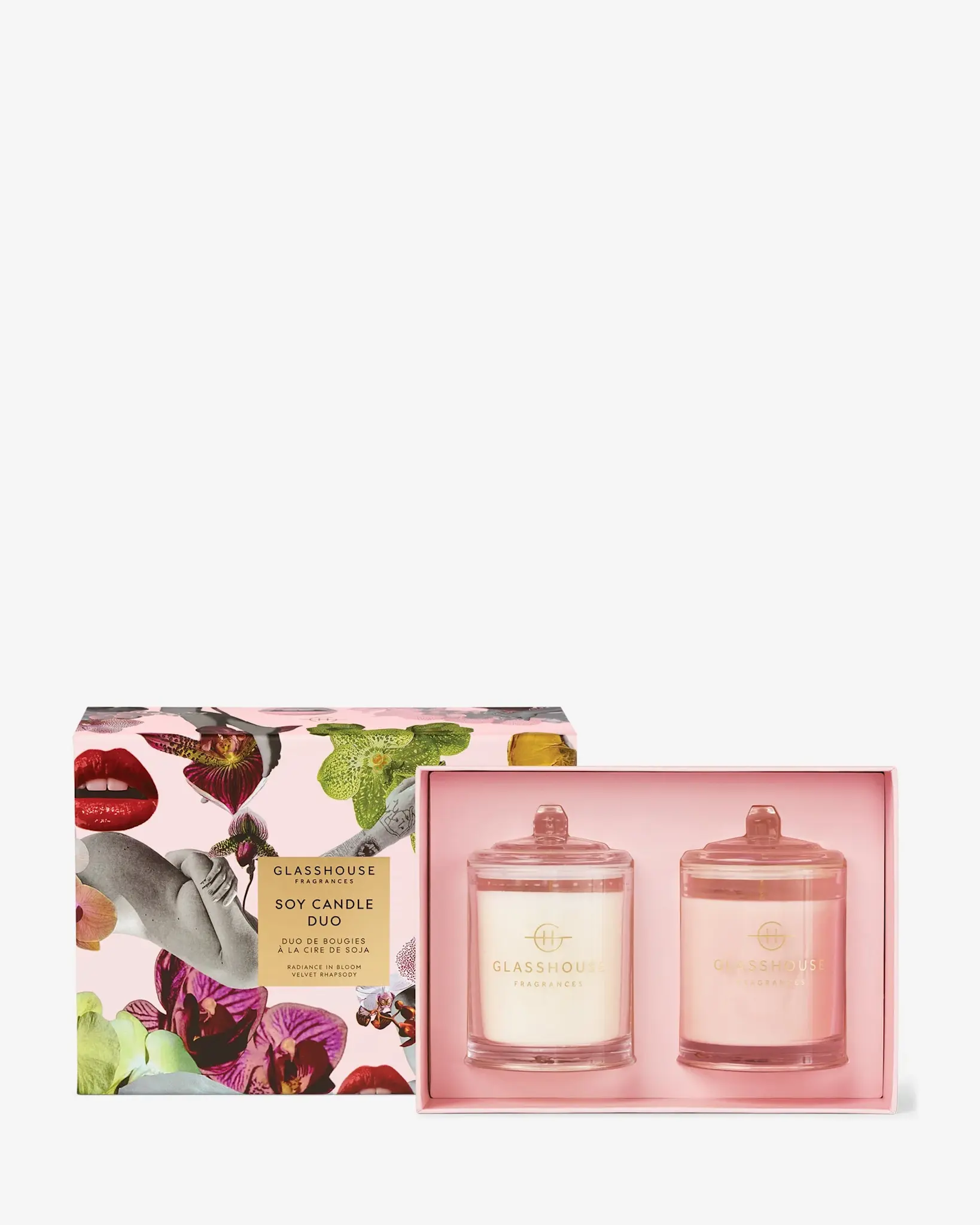 GLASSHOUSE FRAGRANCES MOTHER'S DAY-RADIANCE IN BLOOM CANDLE DUO