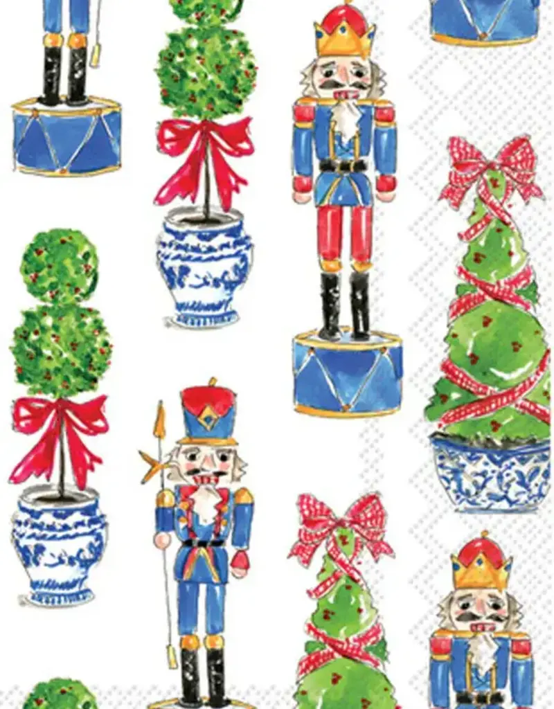 NUTCRACKERS AND TOPIARIES GUEST TOWELS