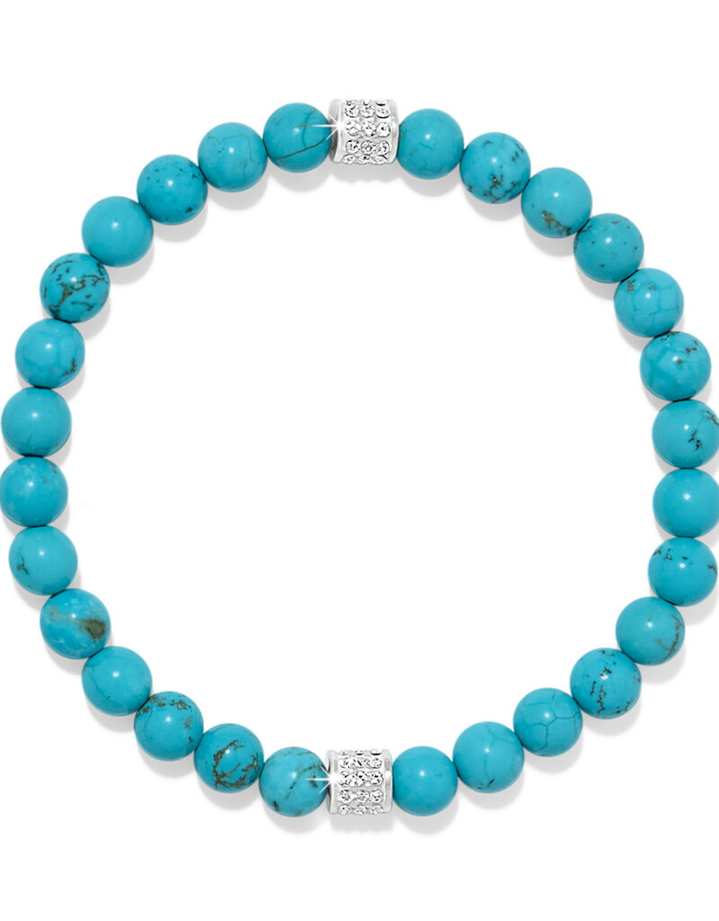 BRIGHTON MERIDIAN PETITE TURQUOISE STRETCH BRACELET