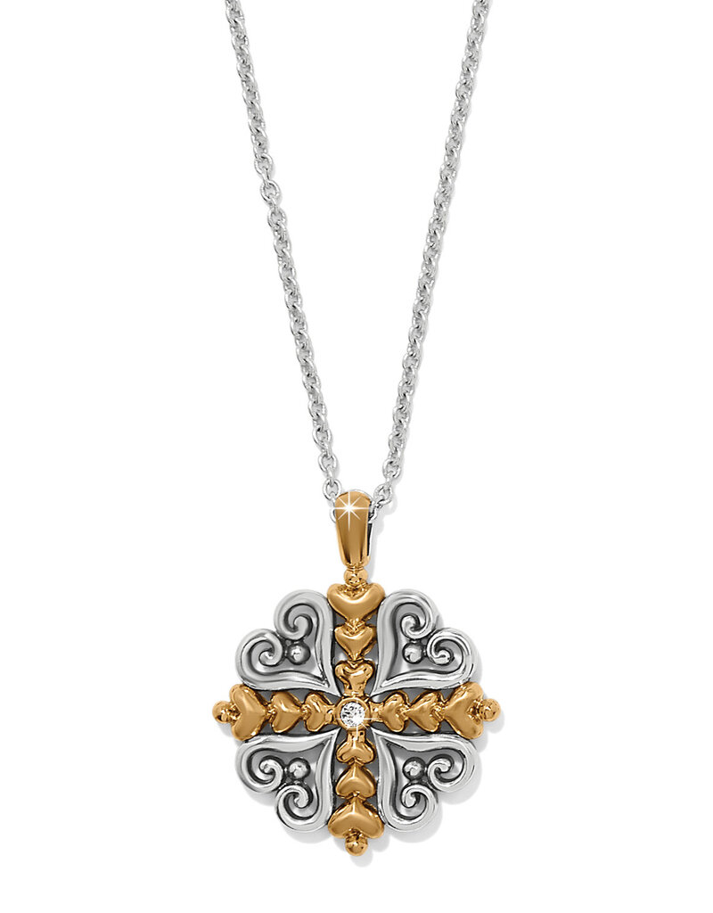 BRIGHTON ALCAZAR HEART TWO TONE NECKLACE