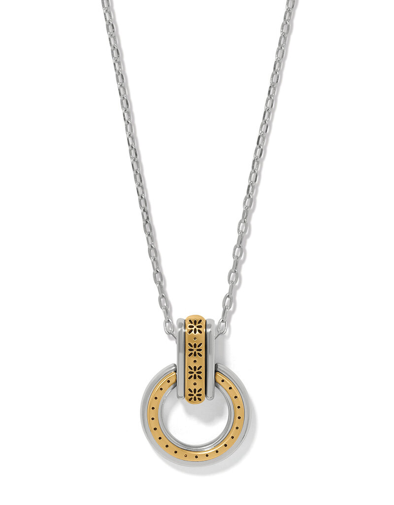 BRIGHTON Mosaic Two Tone Link Ring Necklace