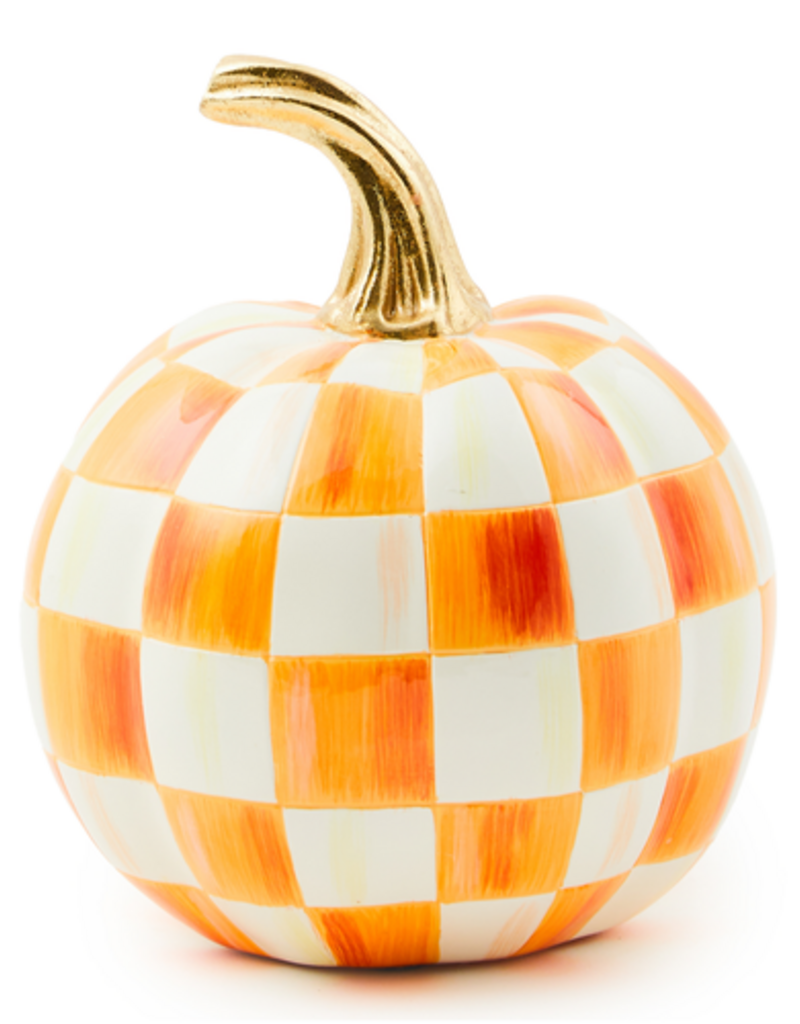 MacKenzie-Childs orange check mini pumpkin