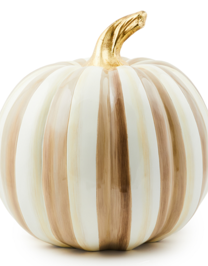 MacKenzie-Childs mocha stripe medium pumpkin