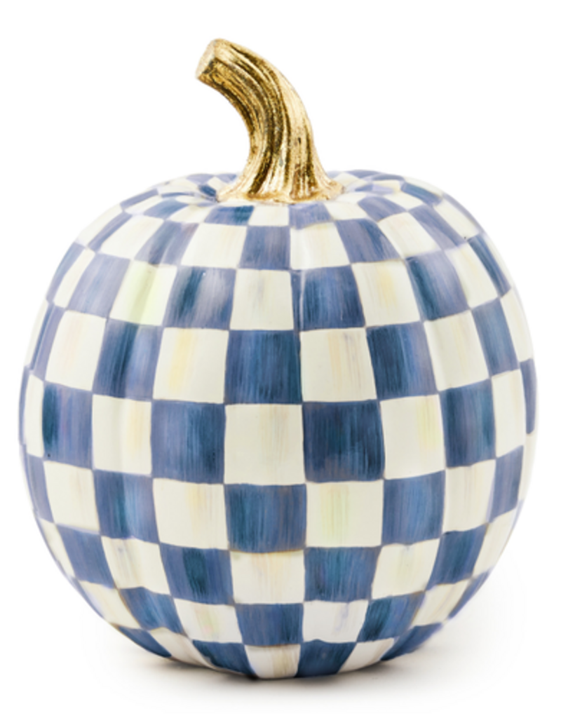MacKenzie-Childs royal check small pumpkin