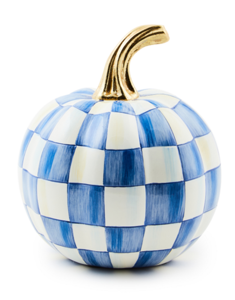 MacKenzie-Childs royal check mini pumpkin