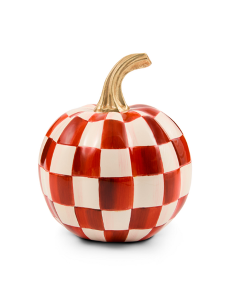 MacKenzie-Childs paprika check mini pumpkin