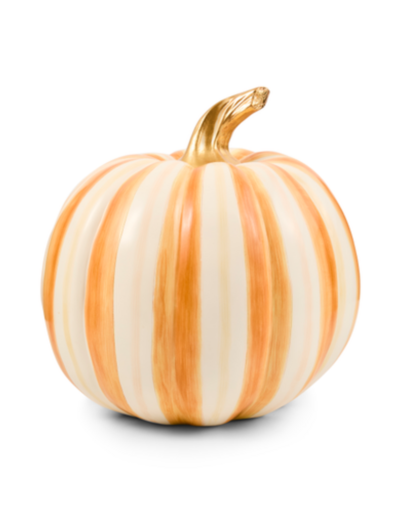 MacKenzie-Childs amber stripe medium pumpkin
