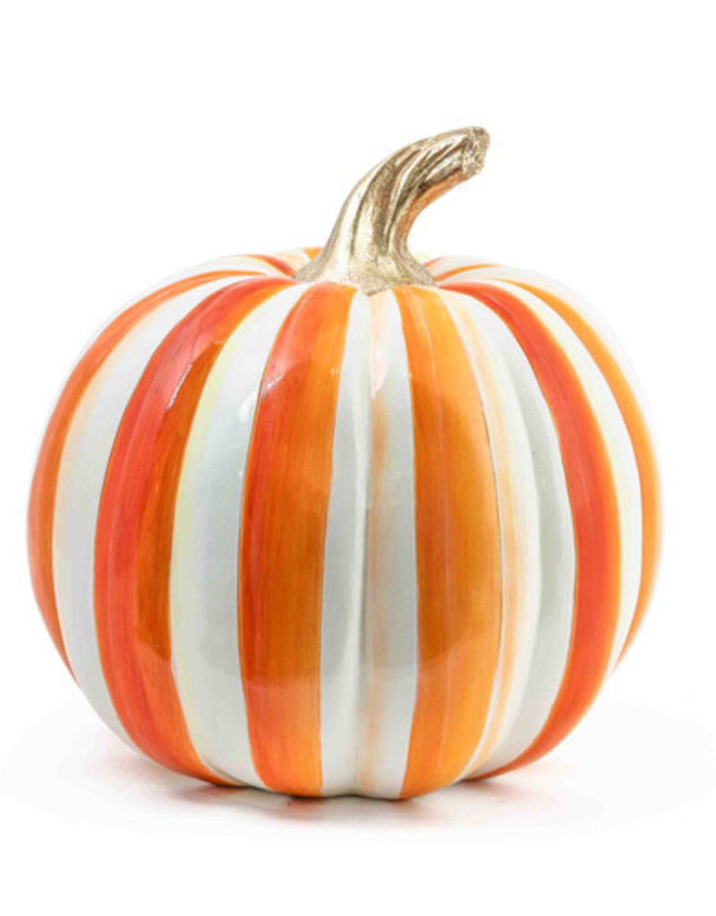 MacKenzie-Childs orange stripe medium pumpkin