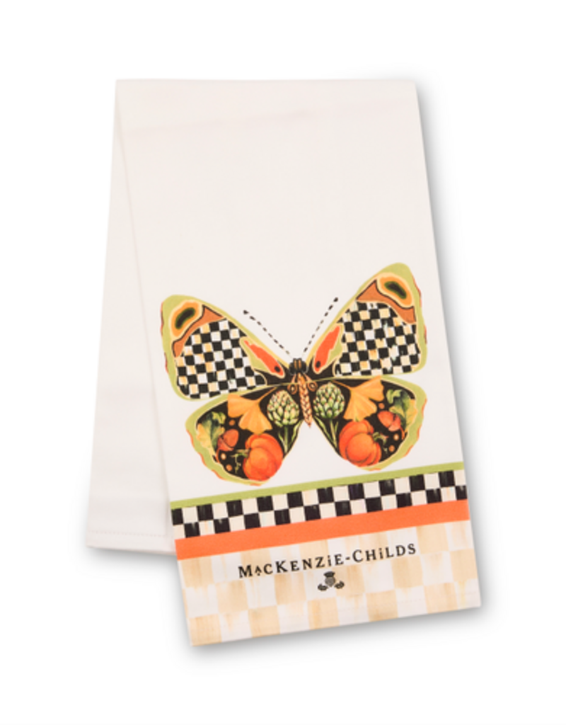 MacKenzie-Childs harvest moth printed dish towel