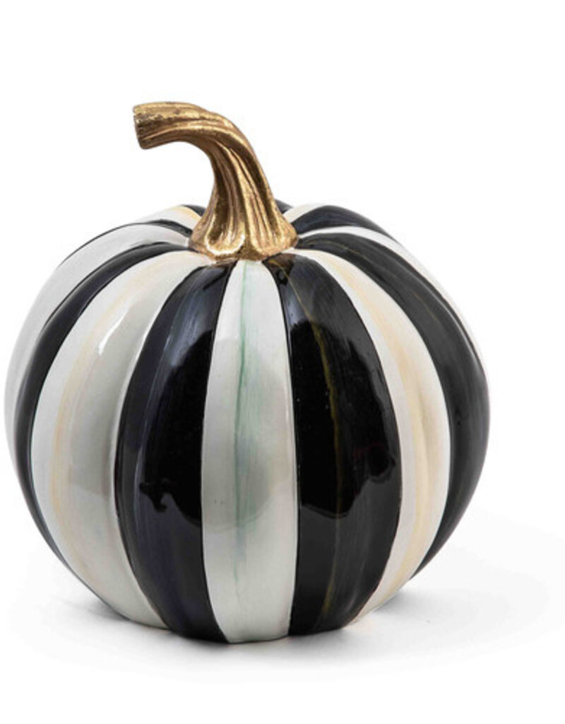 MacKenzie-Childs courtly stripe glossy small pumpkin