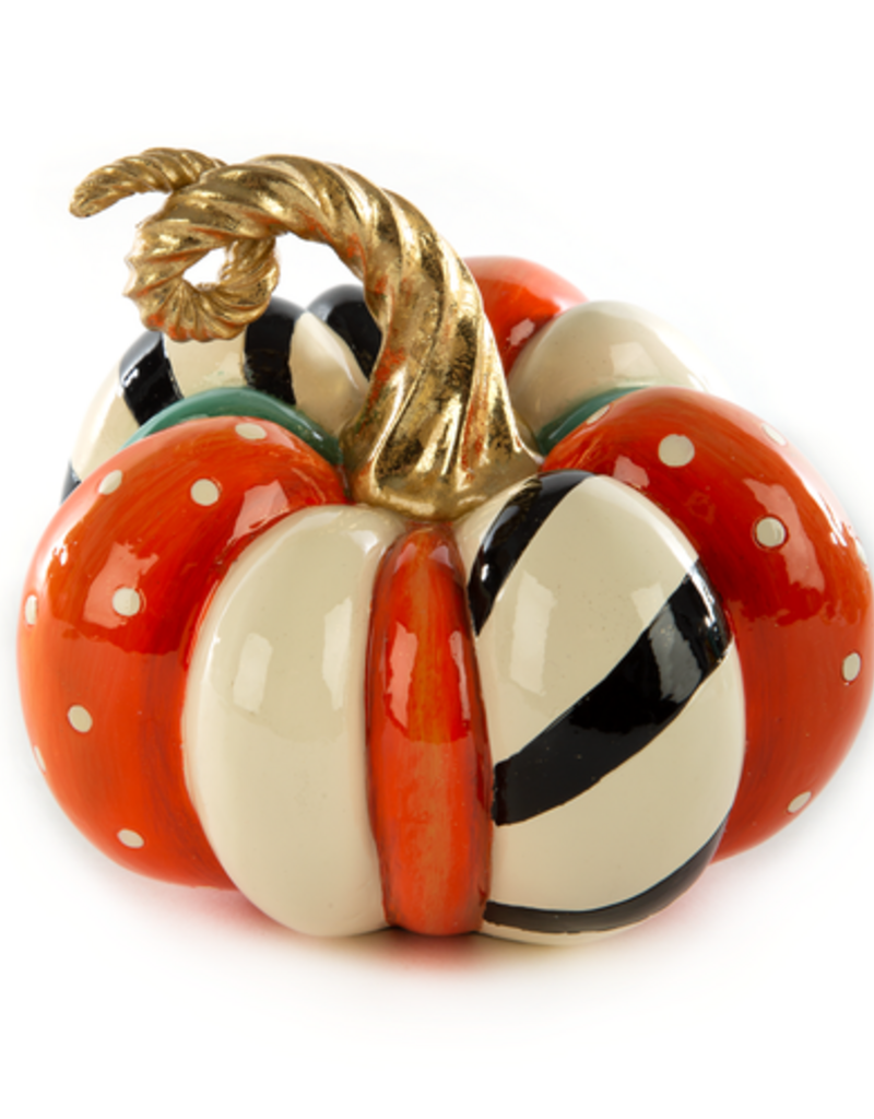 MacKenzie-Childs patchwork spice mini pumpkin