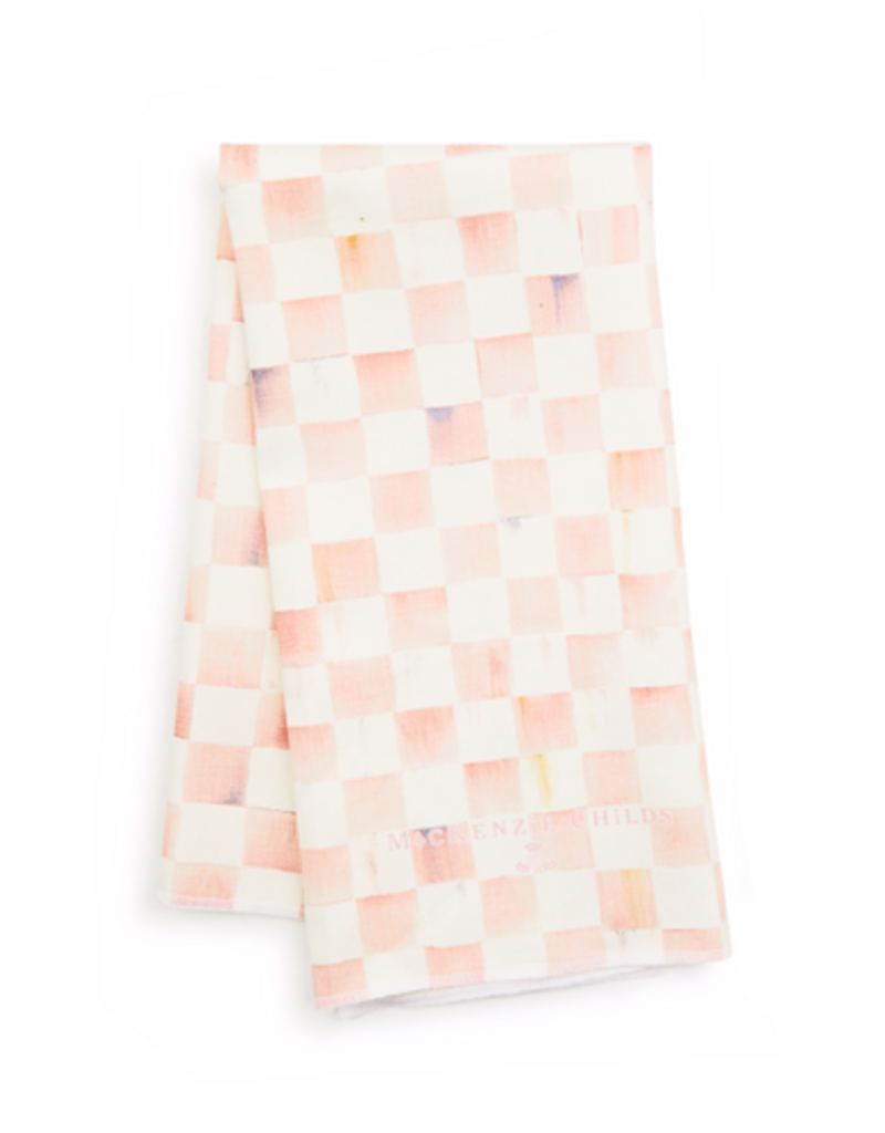 MacKenzie-Childs rosy check dish towel