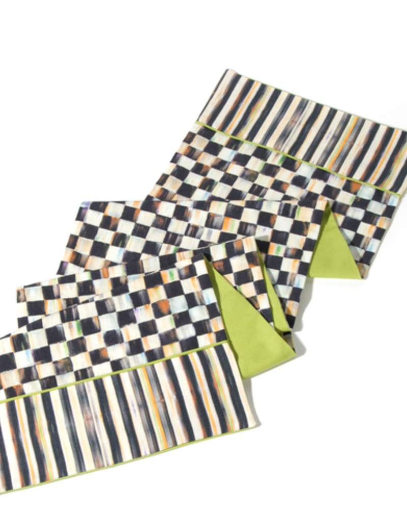 MacKenzie-Childs courtly check & stripe table runner
