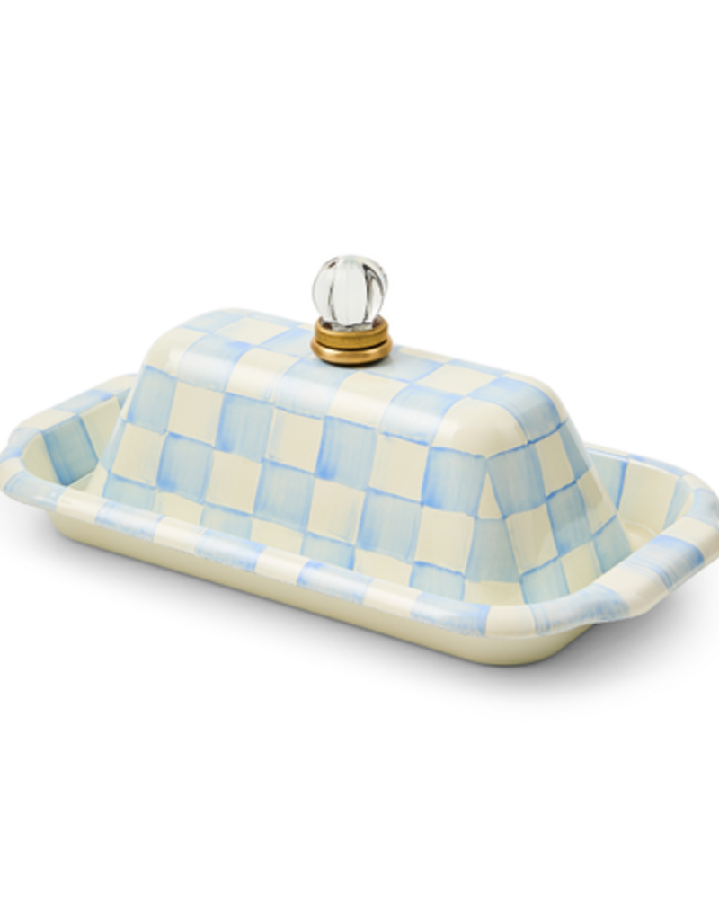 MacKenzie-Childs sky check butter box