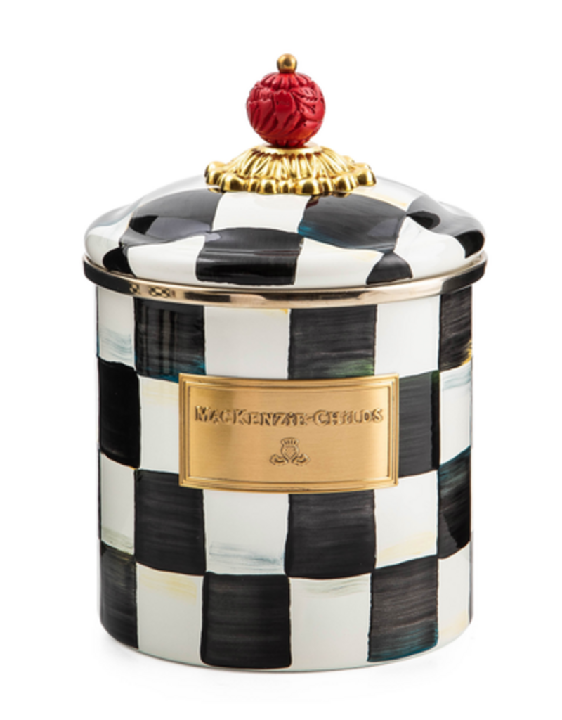 MacKenzie-Childs courtly check small canister