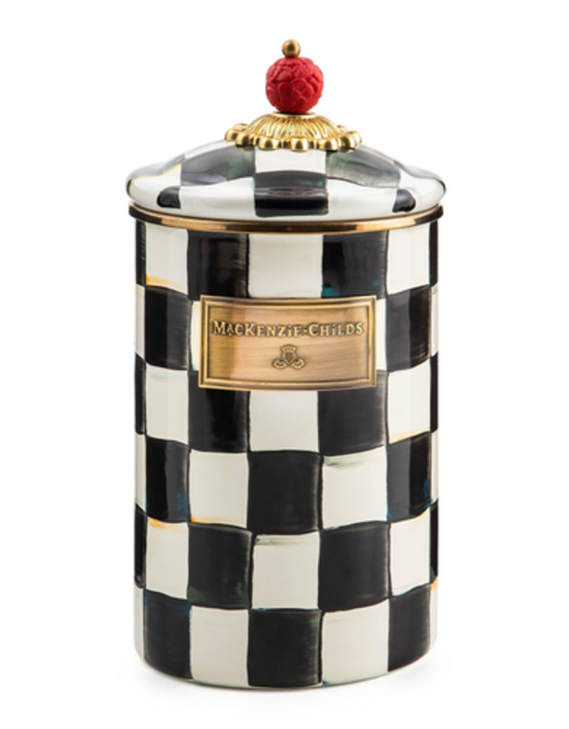 MacKenzie-Childs courtly check large canister