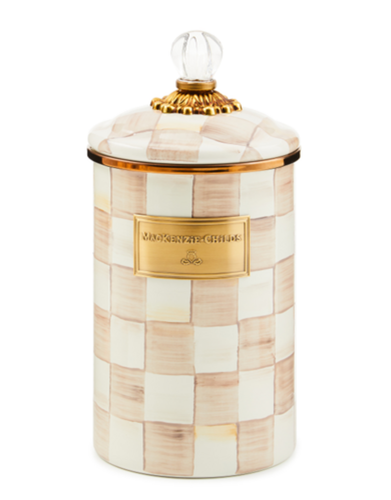 MacKenzie-Childs mocha check large canister