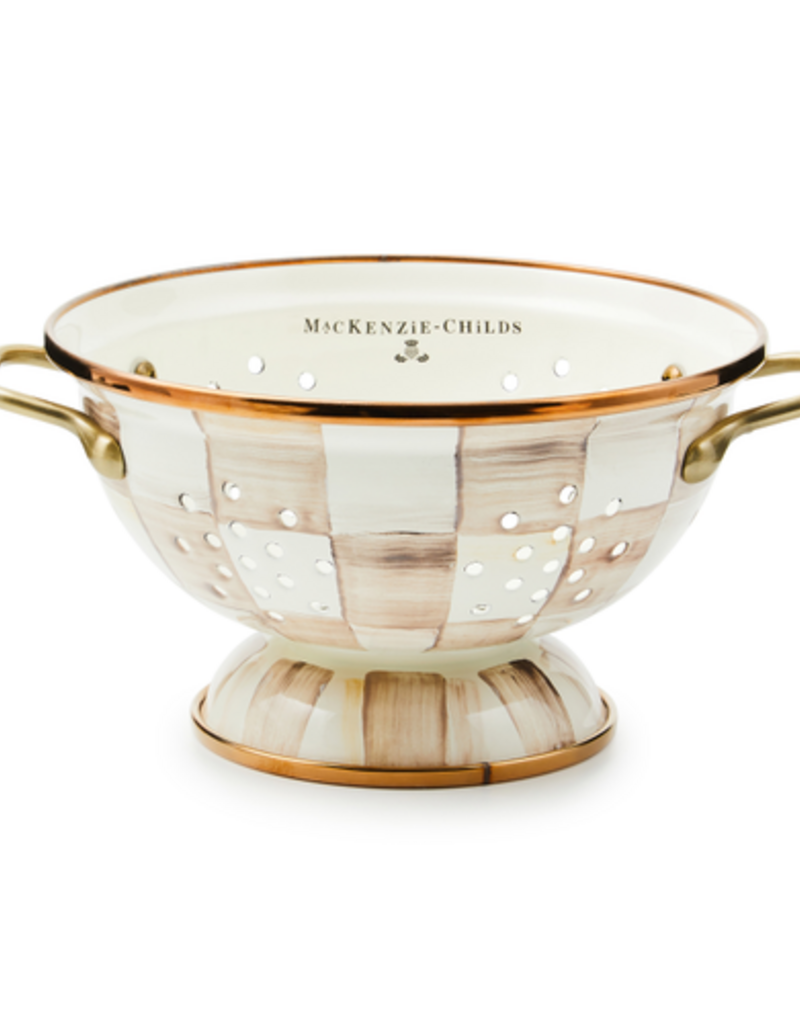 MacKenzie-Childs mocha check small colander