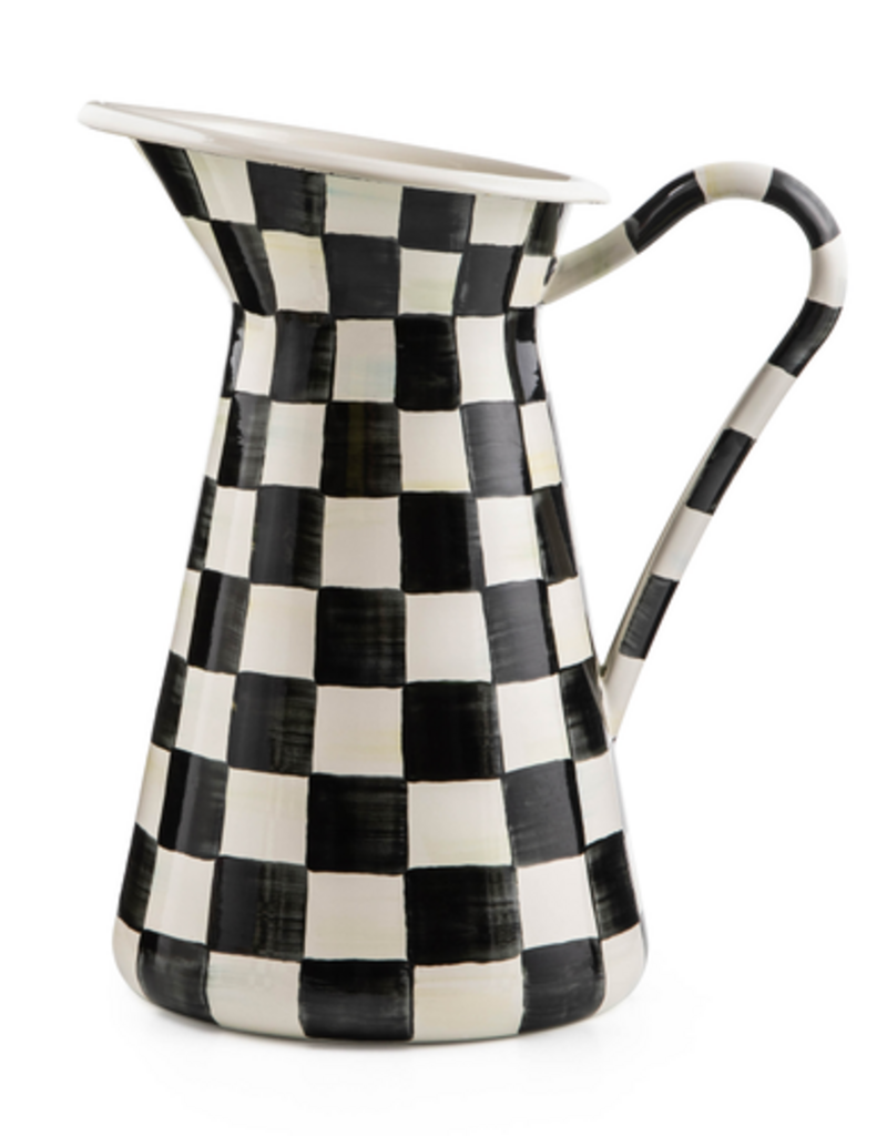 MacKenzie-Childs courtly check large practical pitcher