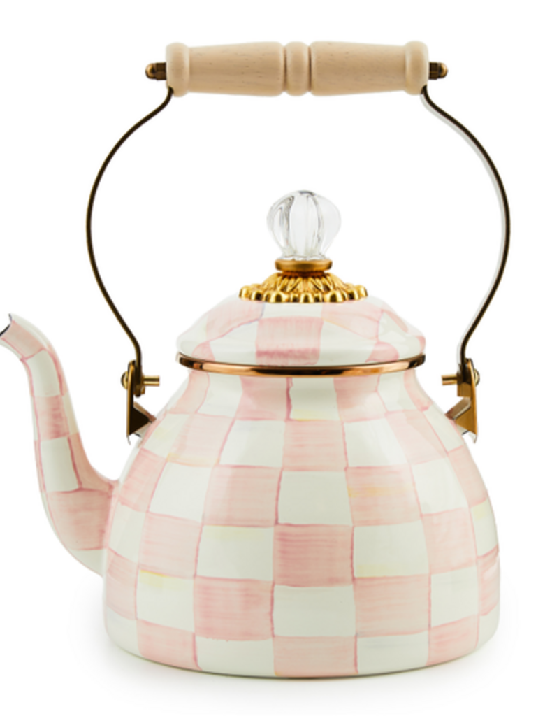 MacKenzie-Childs rosy check 2 quart tea kettle