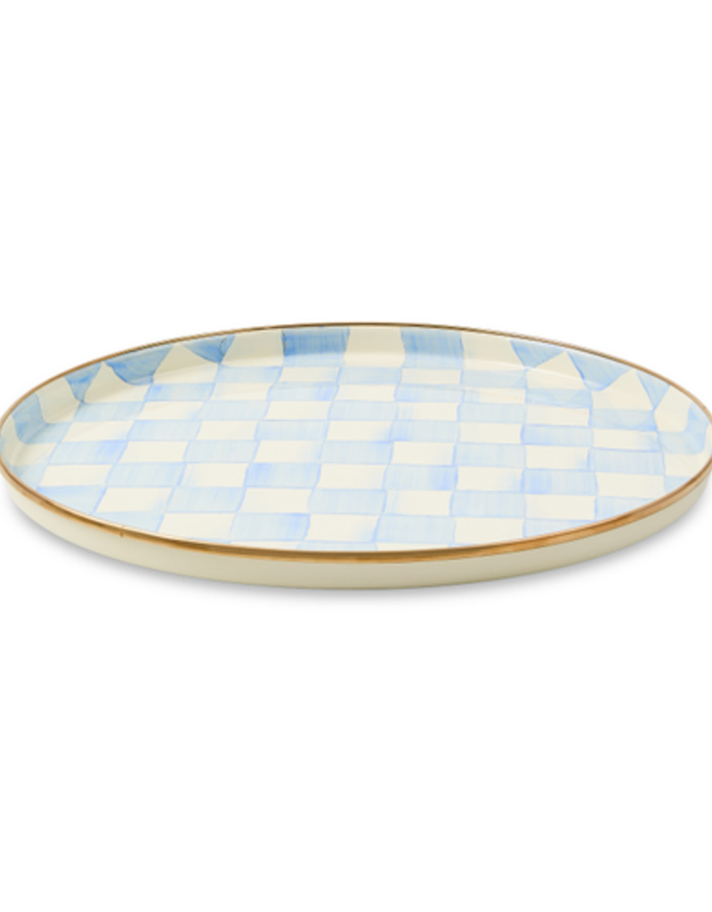 MacKenzie-Childs sky check round tray