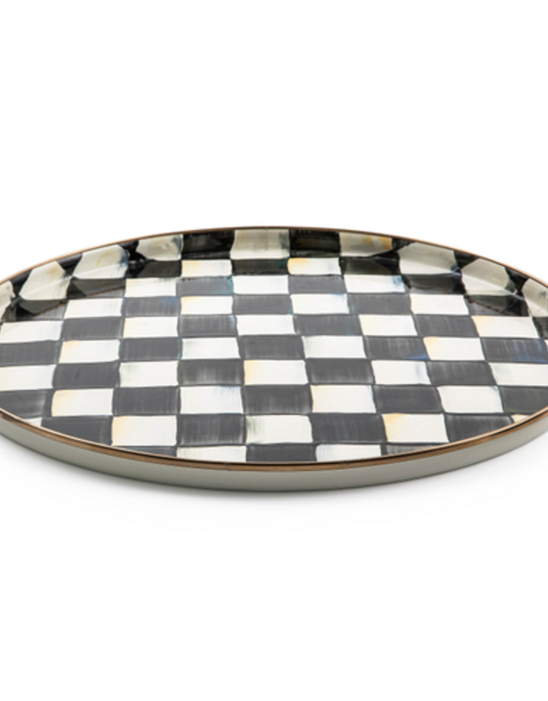 MacKenzie-Childs courtly check round tray