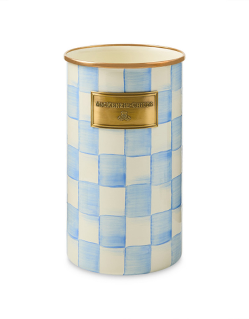MacKenzie-Childs sky check utensil holder